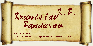 Krunislav Pandurov vizit kartica
